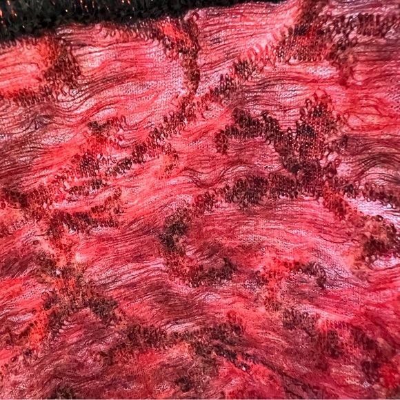 Roberta Scarpa Virgin Wool Mohair Knit Lace Trim Cardigan Fitted Sweater Size 12 - Picture 11 of 16